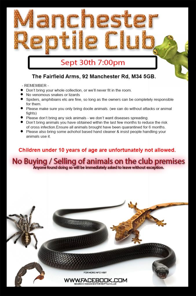 Manchester Reptile Club Sept 30 come a long Reptile Forums
