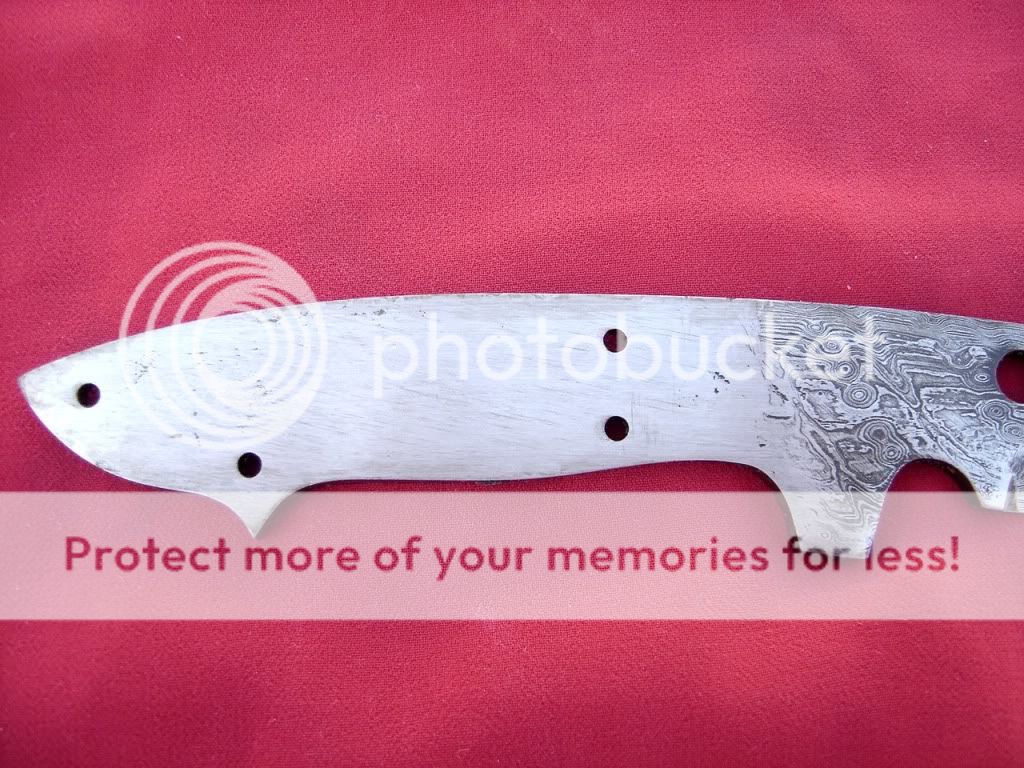 Custom Handmade Damascus Fixed Blade Hunting Knife, blank blade 
