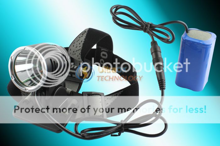 1800 LMS CREE XML T6 LED Bicycle Light Torch/Headlamp+Headband/Battery 