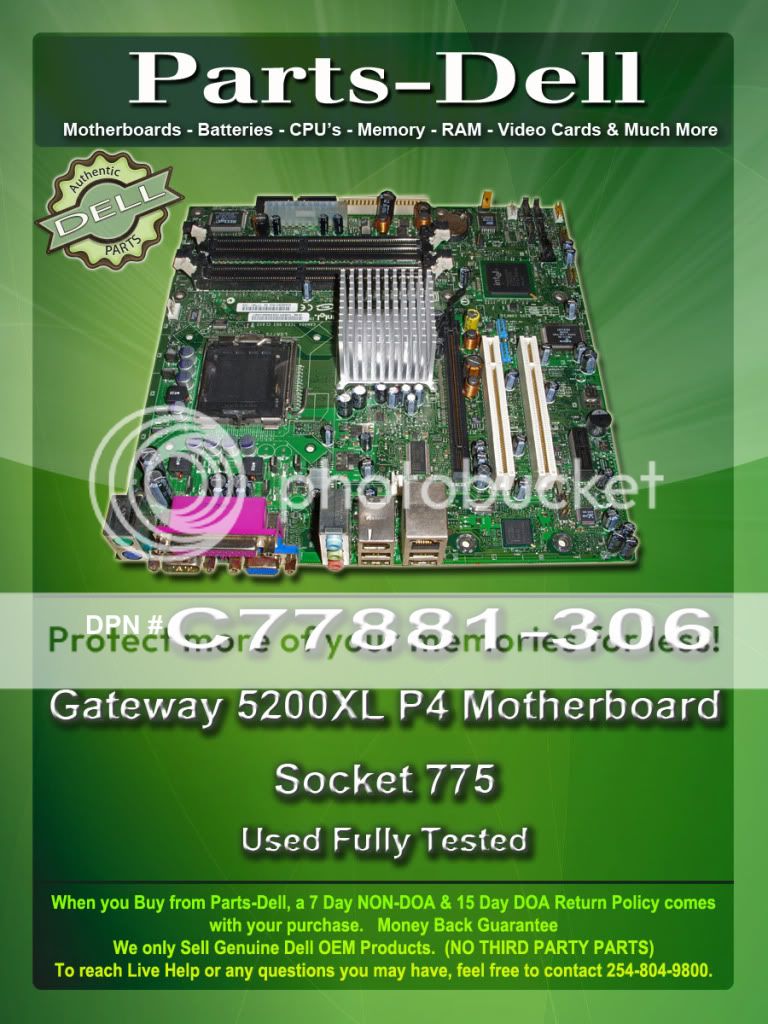 Gateway 5200XL Socket 775 Motherboard C77881 306  