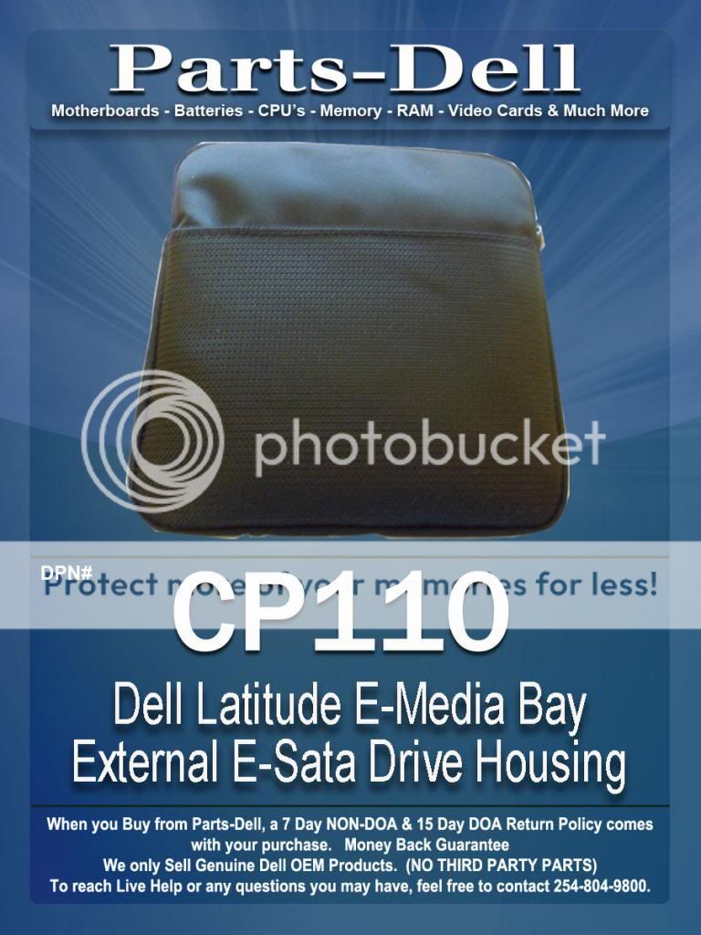 New Dell Latitude E Media Bay External E SATA Drive Housing CP110