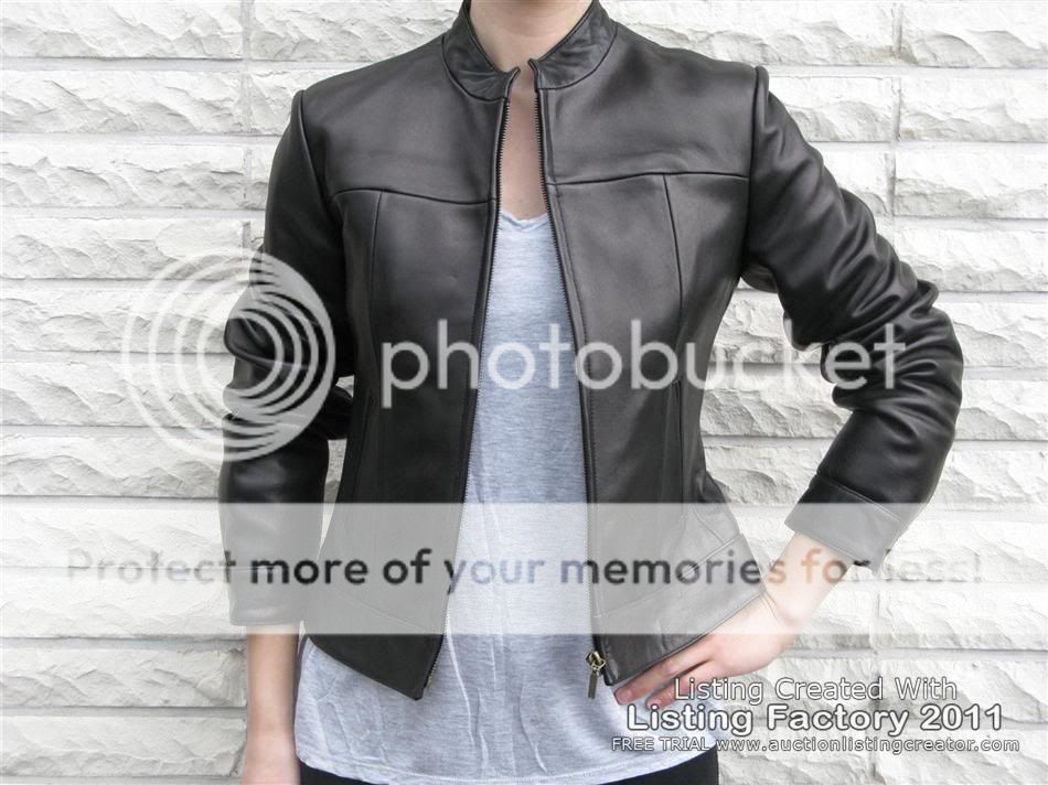 Womens Basic RED Genuine Leather Jacket, Front Zipper, removable liner 