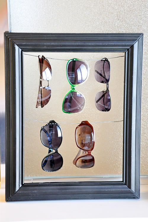 DIY Sunglass storage solution